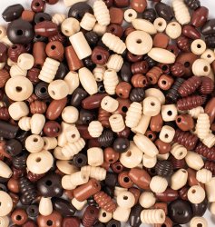 Träpärlor 250 g natur