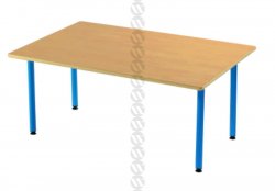 NOISE-REDUCING TABLE - METAL LEGS - L: 120 - W: 80 cm RÖD
