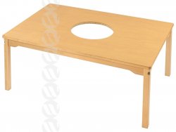 ACTIBAC TABLE WITH METAL LEGS - L: 120 cm - W: 80 cm ORANGE