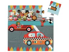 16-PIECE PUZZLE The race car