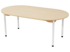 LAMINATED TABLE TOP ? BLUE METAL LEGS ? 150x80 cm oval - S2 - H: