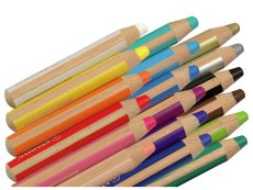 Woody WATERCOLOUR PENCILS WITH EXTRA-WIDE LEADS x18