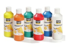 GOUACHE FINGER PAINT Primary colours 6 x 250 ml