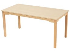 MELAMINE TABLE TOP WITH WOODEN LEGS 120x60 Size 4