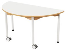 LAMINATED TABLE TOP ? METAL LEGS WITH CASTORS ? 120x60 cm - S3 -