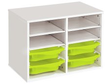 DOUBLE UNIT H: 51cm Stop Container Kit 4 containers - 4 shelves