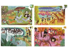 4-PUZZLE SUITCASE Zoo animals