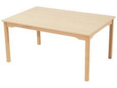 MELAMINE TABLE TOP WITH WOODEN LEGS 120x80 Size 4