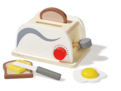 Zoom bild av WOODEN TOASTER AND TOAST SET