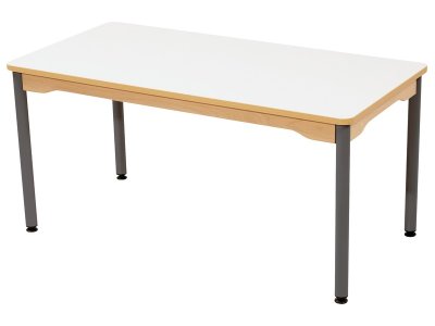 Zoom bild av LAMINATED TABLE TOP GREY METAL LEGS 120x60 cm rectangle