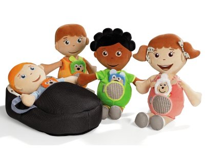 Zoom bild av MAXI PACK DRESSED CUDDLY BABIES WITH SOFT TOYS AND MOSES BASKET