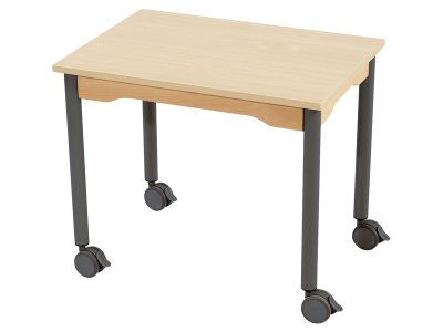 Zoom bild av MELAMINE TABLE TOP LEGS WITH CASTORS 70x50 cm rectangle