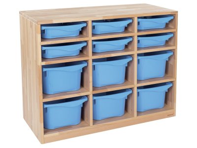 Zoom bild av SOLID WOODEN UNIT 12 containers 9 shelves