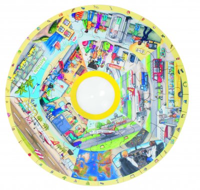 Zoom bild av XXL Learning Puzzle "Airport"