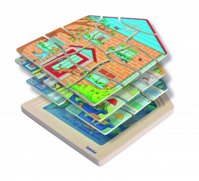 Zoom bild av Layer-Puzzle "Home"