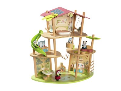 Zoom bild av ECO-FRIENDLY DOLLS HOUSE Panda family