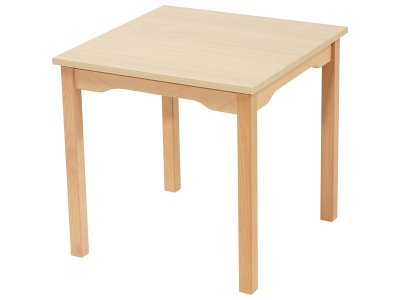 Zoom bild av MELAMINE TABLE TOP WOODEN LEGS 60x60 cm square
