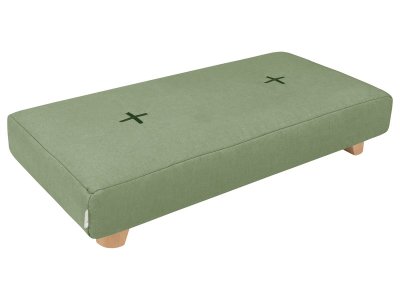 Zoom bild av RECTANGULAR POUFFE With Cocoon Comfort wooden legs