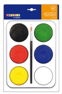 Palett med färgpuckar, Ø 55-57 mm 6 färger