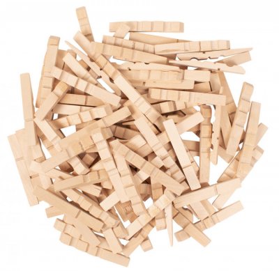 Zoom bild av Klädnypshalvor, 250 st, Längd 72 mm.