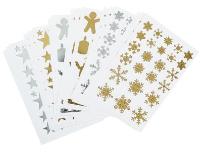 Zoom bild av METALLIC Christmas stickers