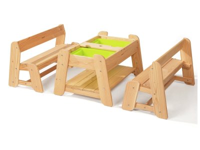 Zoom bild av Elements S1-2 EXPLORATION TABLE + 2 BENCHES