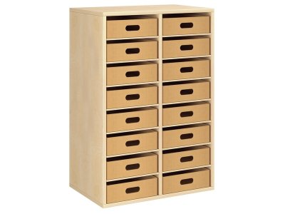 Zoom bild av MELAMINE COATED UNIT H: 102 cm - W: 70.5 cm 16 cardboard contain