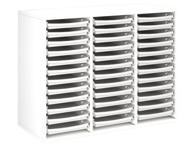 Zoom bild av MELAMINE CABINET H: 81 cm - L: 105 cm 36 trays on rails