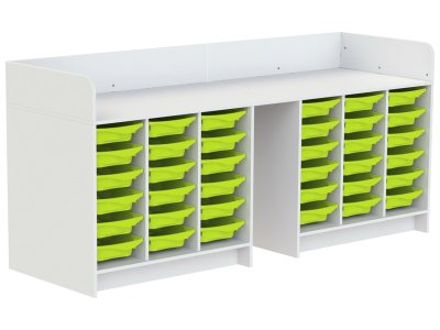 Zoom bild av KAZÉO CHANGING TABLE 240 cm 36 stop-containers