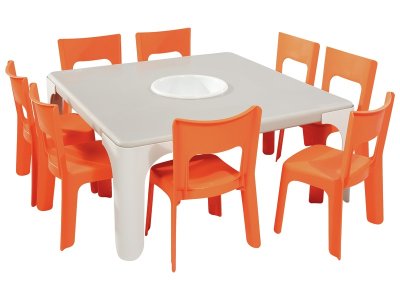 Zoom bild av MAXI PACK ACTIVITY TABLE + 8 Lou CHAIRS Large