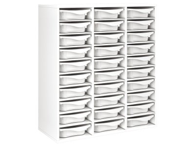 Zoom bild av MELAMINE CABINET H: 118 cm - L: 105 cm 30 trays 27 shelves