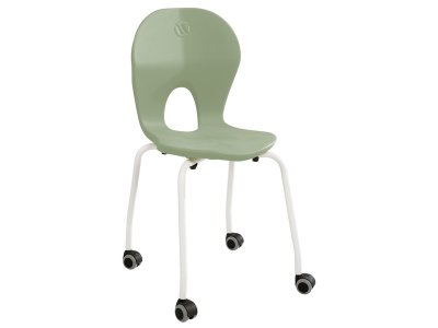 Zoom bild av Easy SHELL CHAIR with 4 legs on castors T3