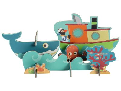 Zoom bild av 2-IN-1 3D PUZZLE The ocean