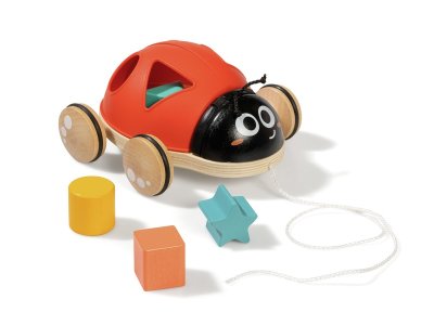 Zoom bild av PULL-ALONG TOY Ladybird shape sorter