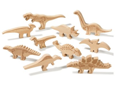 Zoom bild av WOODEN FIGURINES Dinosaurs