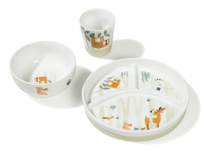 Zoom bild av PATTERNED NON-SLIP WHITE PORCELAIN TABLEWARE SET
