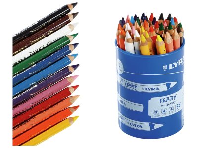Zoom bild av SHORT ERGONOMIC MAXI COLOURED PENCILS