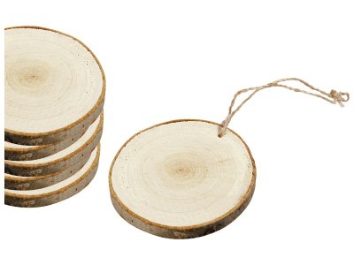 Zoom bild av WOOD SLICE HANGERS TO DECORATE