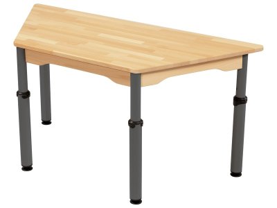 Zoom bild av NATURE SOLID BEECH TABLE HEIGHT-ADJUSTABLE 120x60 cm trapezium