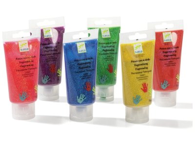 Zoom bild av Glitter FINGER PAINT 6 x 75 ml