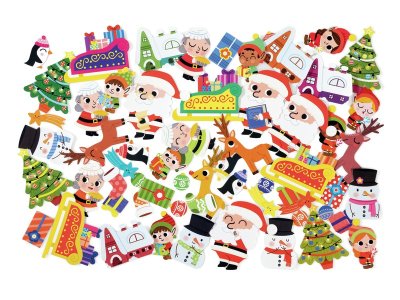 Zoom bild av GIANT THEMED STICKERS Merry Christmas