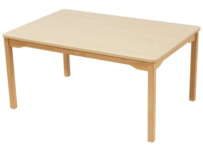 Zoom bild av LAMINATED TABLE TOP WOODEN LEGS 120x80 cm rectangle
