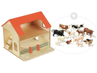 Zoom bild av MAXI PACK Little cowshed + 12 animals