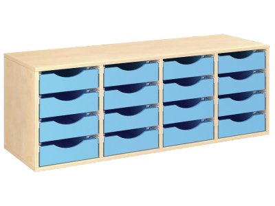 Zoom bild av MELAMINE UNIT H: 51 cm - L: 139 cm 16 trays on rails