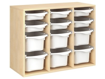 Zoom bild av MELAMINE CABINET H: 81 cm - L: 105 cm 12 trays on rails