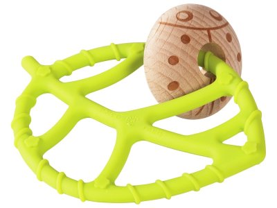 Zoom bild av Wood and silicone TEETHING RATTLE Leaf