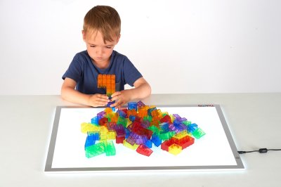 Zoom bild av Transparenta block