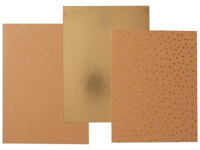 Zoom bild av IMITATION LEATHER SHEETS Brown, gold and patterns
