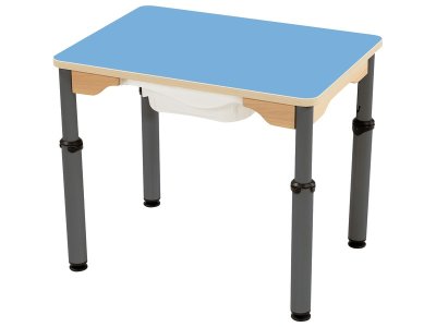Zoom bild av LAMINATED TABLE TOP WITH TRAY HEIGHT-ADJUSTABLE 70x50 cm recta