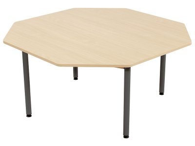 Zoom bild av MELAMINE TABLE TOP ? METAL LEGS ? 120 cm octagon